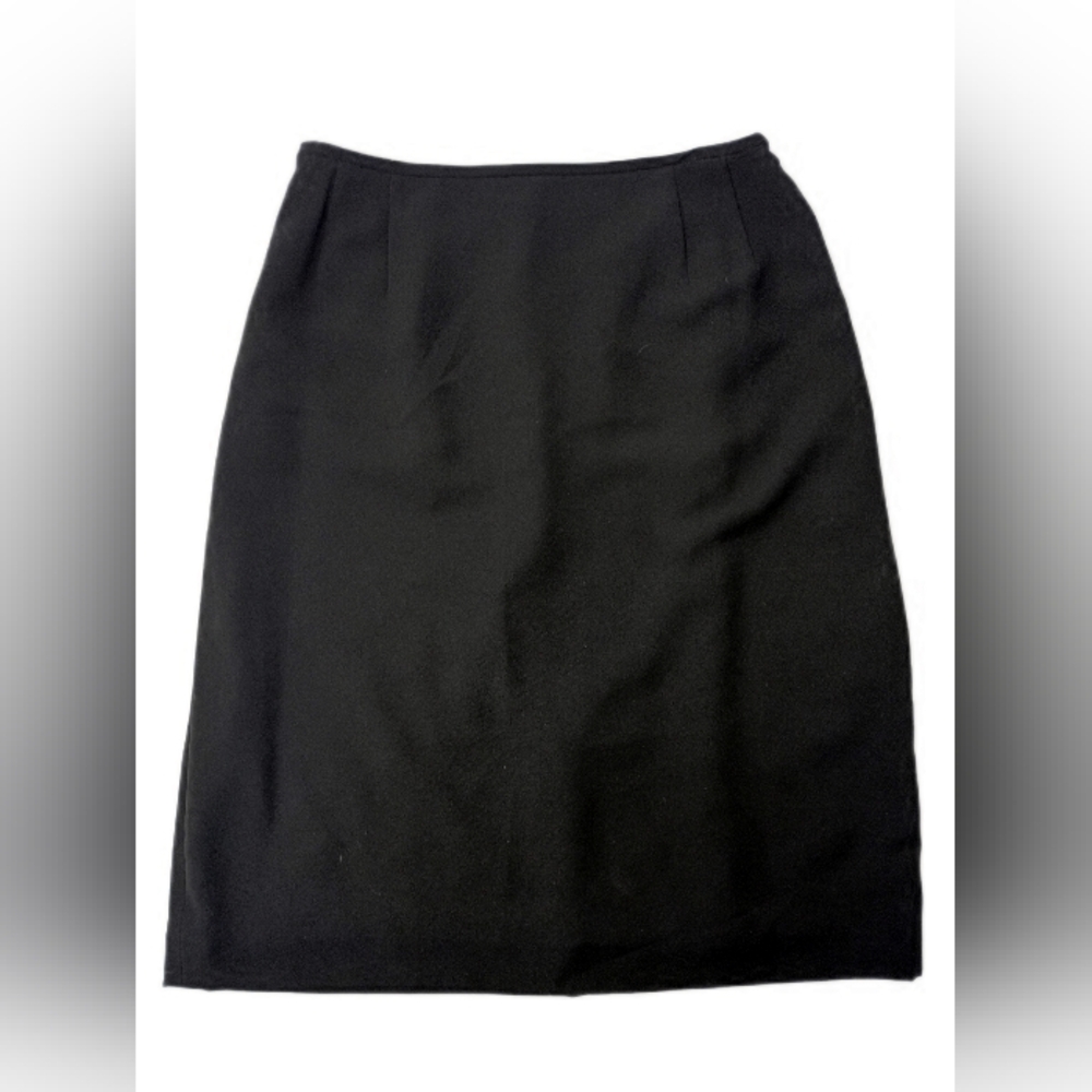 Vintage 90s Minimalist Black Pencil Skirt 18